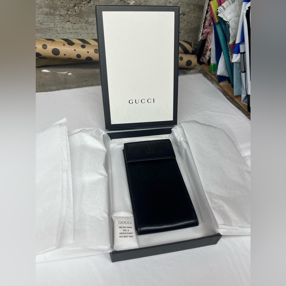 GUCCI Rare Key Case Leather Black - Picture 2 of 16